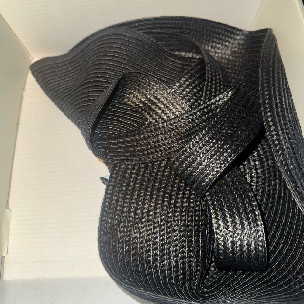 NEW WITH TAGS Black Woven Hat